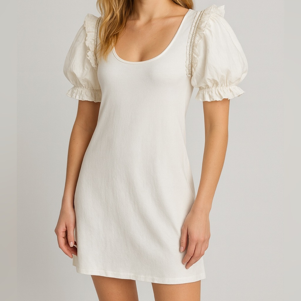 🆕Sundays Veda Mini Dress XS Coconut Milk Wedding Elegant Casual Party Outfit